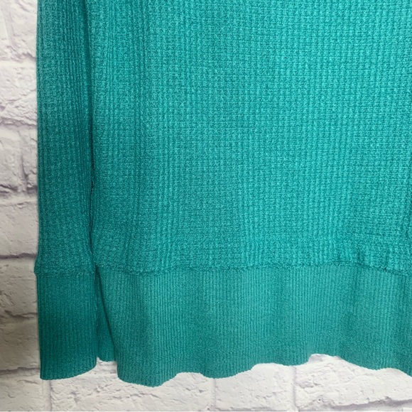 We The Free By Free People Teal Waffle Knit Thermal Oversized Tunic - Picture 7 of 13